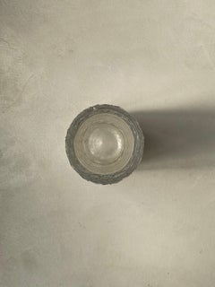 Large Vintage Antique Clear Sculptural Vase with a Prism Effect