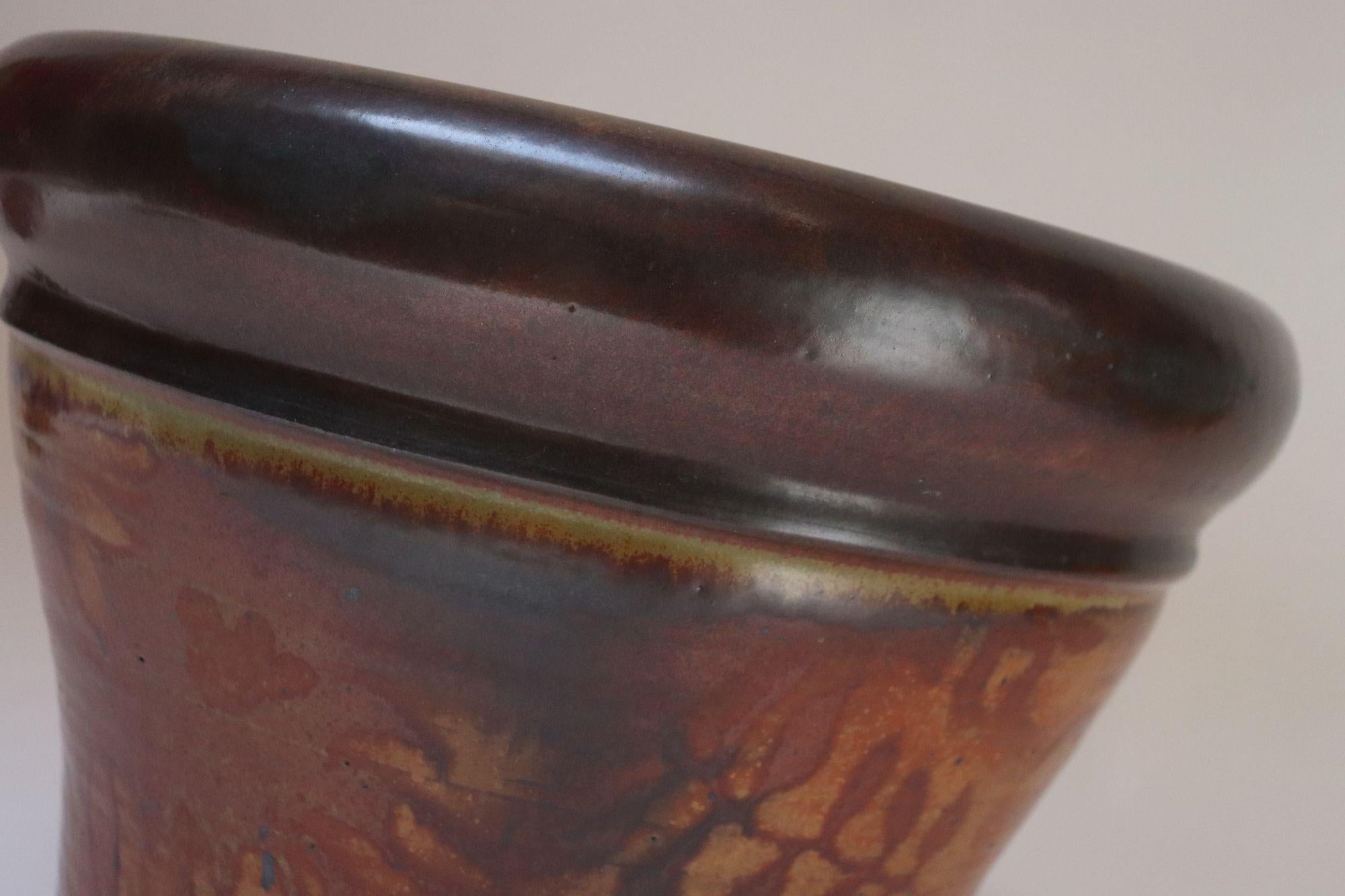 Großer Vintage Architectural Pottery Botanischer Übertopf von Deanna Nichols im Angebot 4