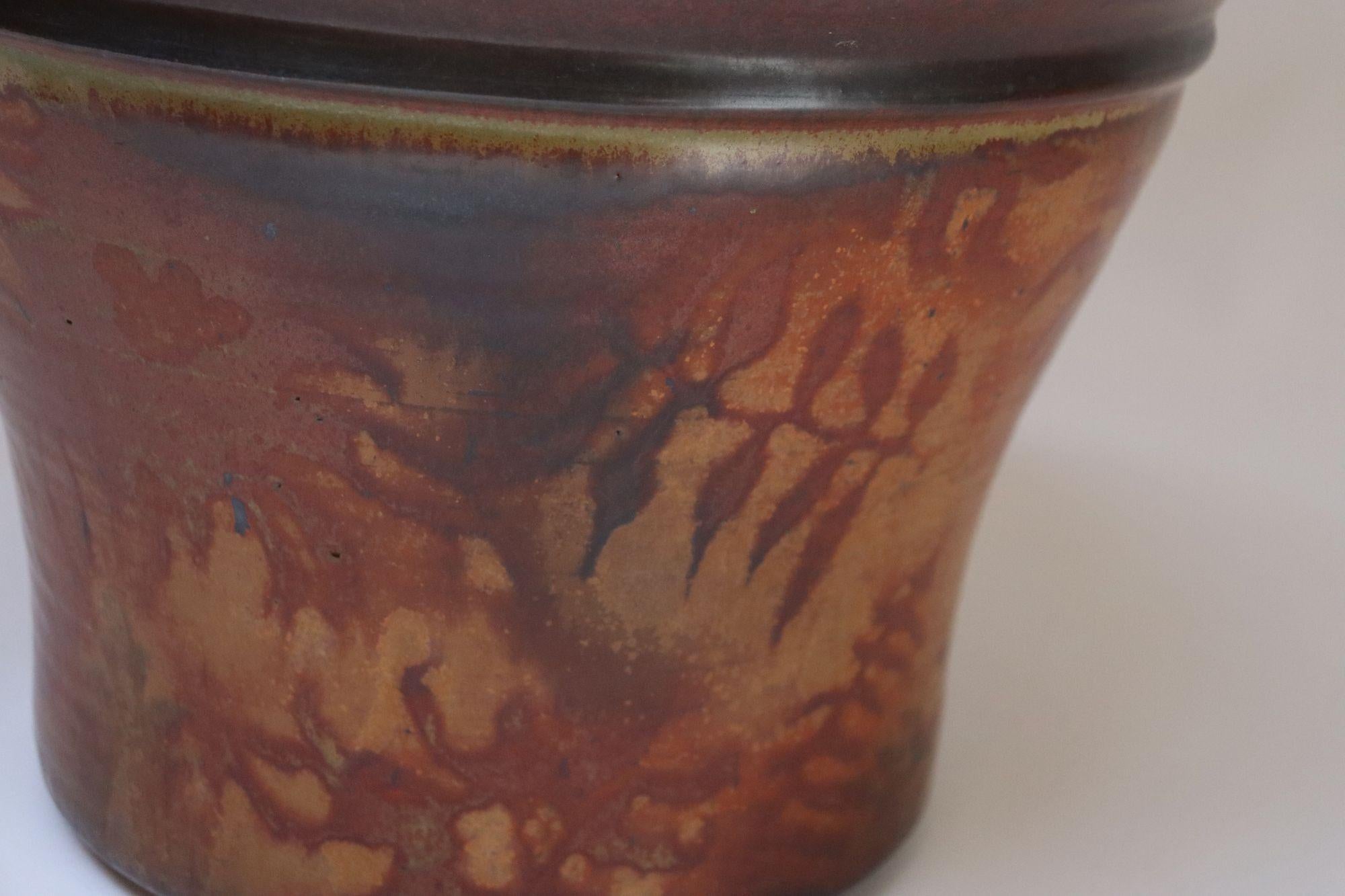 Großer Vintage Architectural Pottery Botanischer Übertopf von Deanna Nichols im Angebot 5