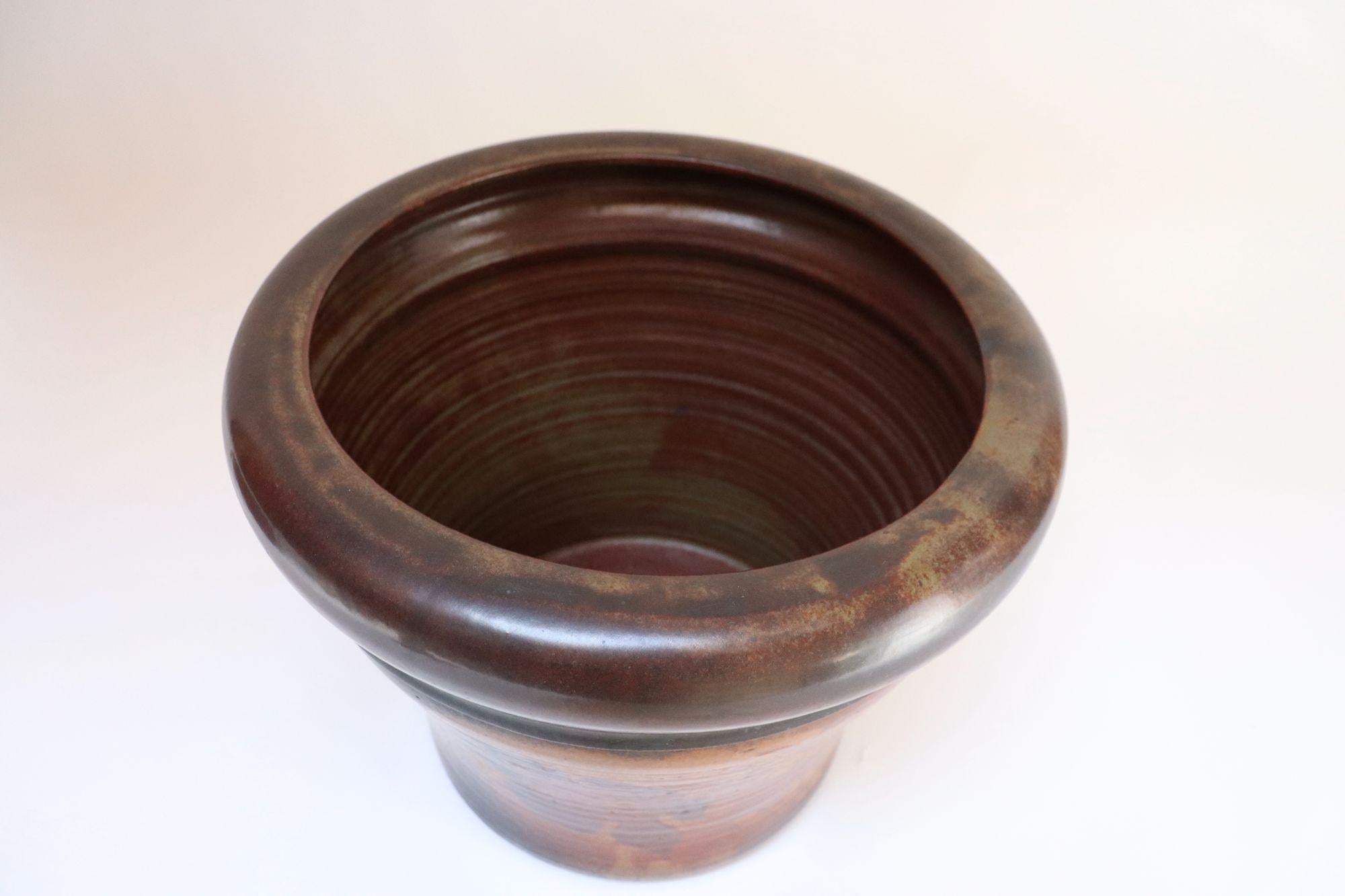 Großer Vintage Architectural Pottery Botanischer Übertopf von Deanna Nichols im Zustand „Gut“ im Angebot in Brooklyn, NY