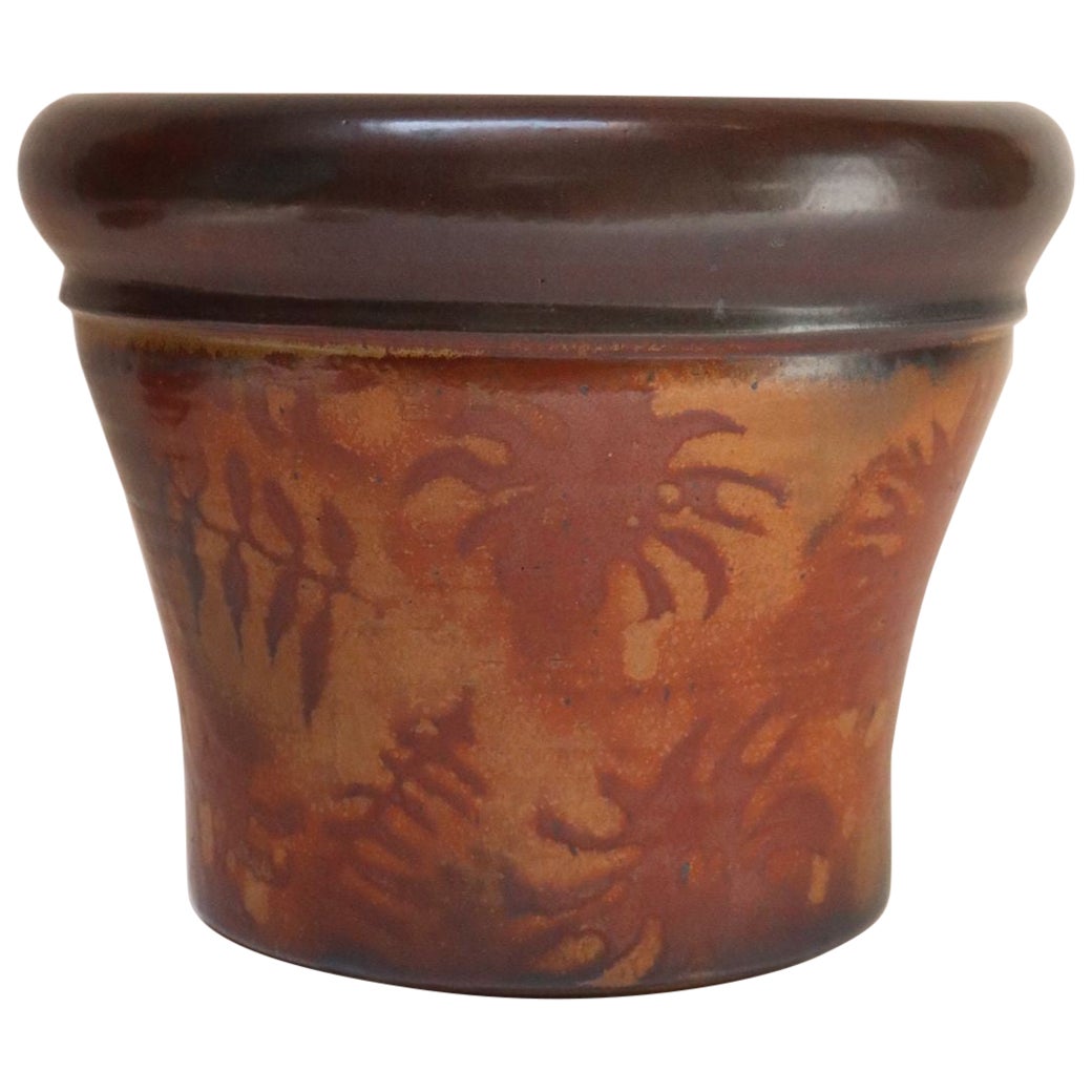 Large Vintage Architectural Studio Pottery Botanical Planter by Deanna Nichols