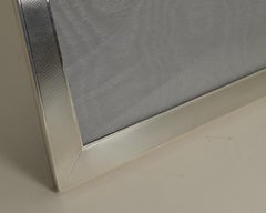 Grande cornice d'argento in stile Art Déco inglese per fotografie e immagini