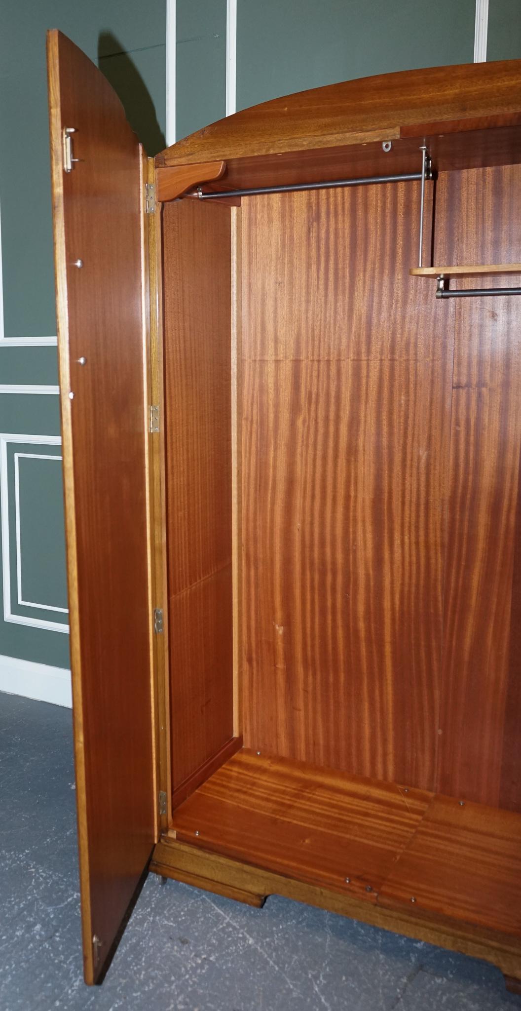 20th Century Large Vintage Art Deco Oak Two Door Wardrobe For Sale
