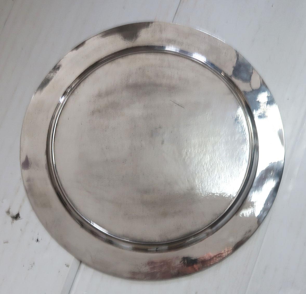 Large Vintage Art Deco Pewter Tray Off the S.S. Orania, circa 1920 In Good Condition In St Annes, Lancashire