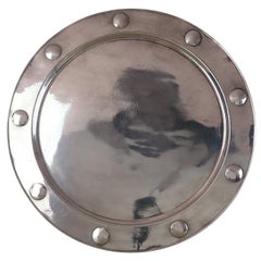 Large Vintage Art Deco Pewter Tray Off the S.S. Orania, circa 1920