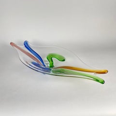 Large Vintage Art Glass Bowl by Frantisek Zemek for Mstisov Glassworks, 1960's