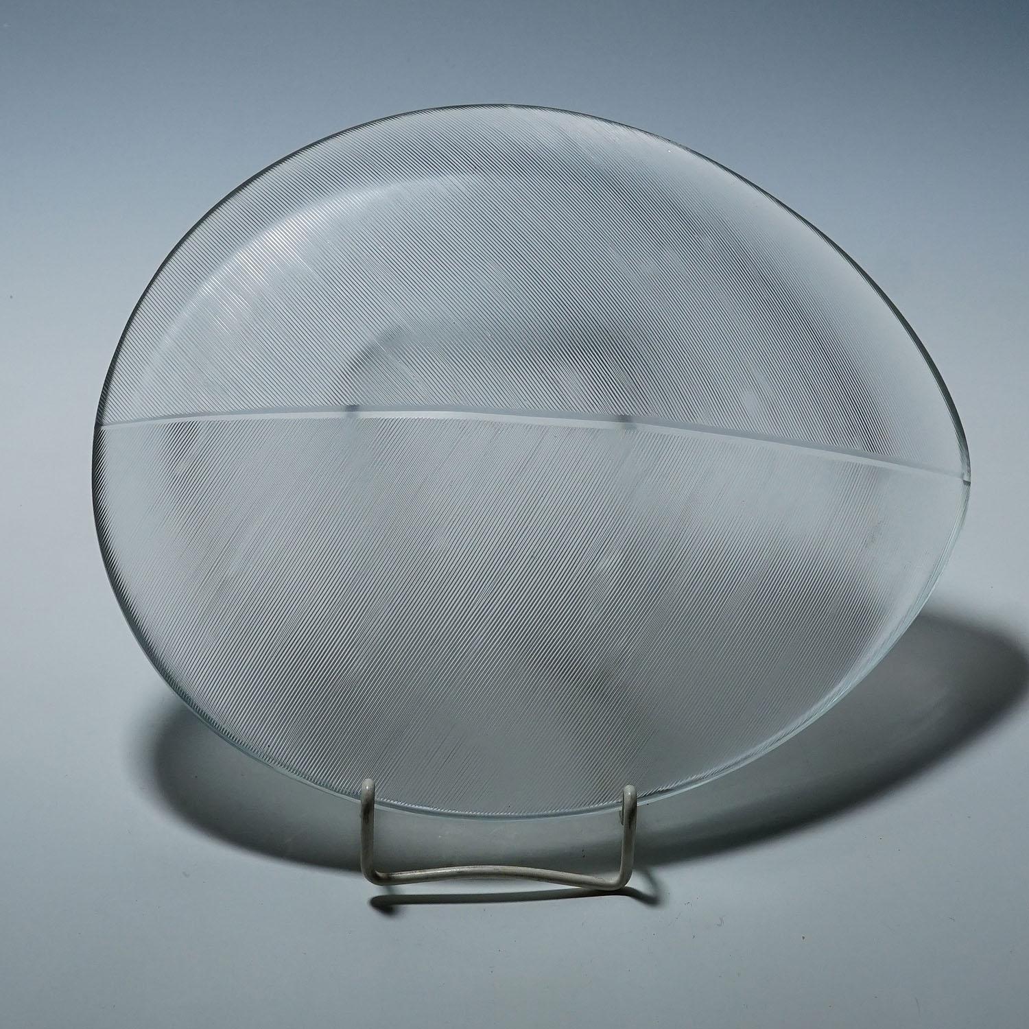 Grand bol en verre d'art Vintage par Tapio Wirkkala pour Iittala 1950s en vente 3