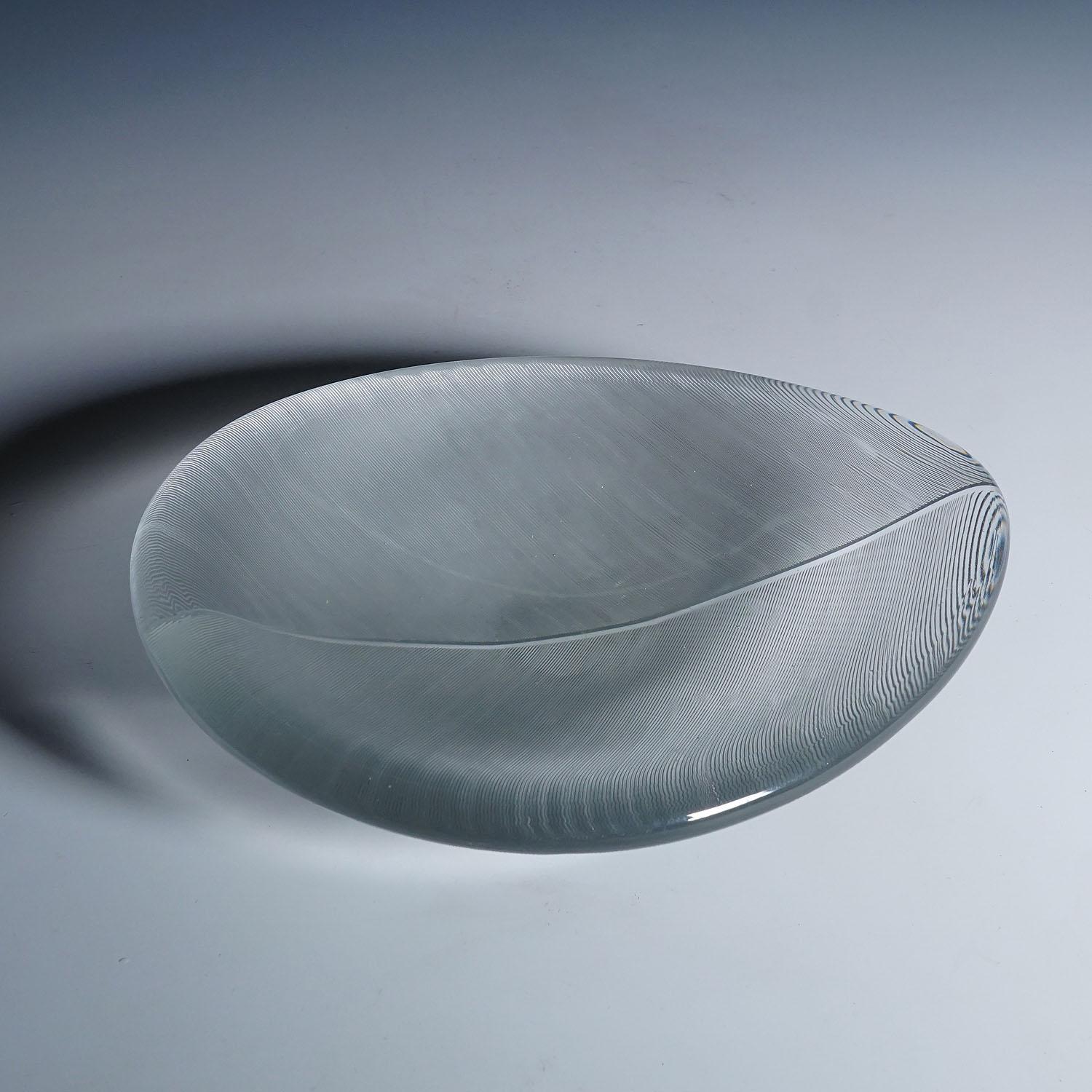 Grand bol en verre d'art Vintage par Tapio Wirkkala pour Iittala 1950s en vente 4