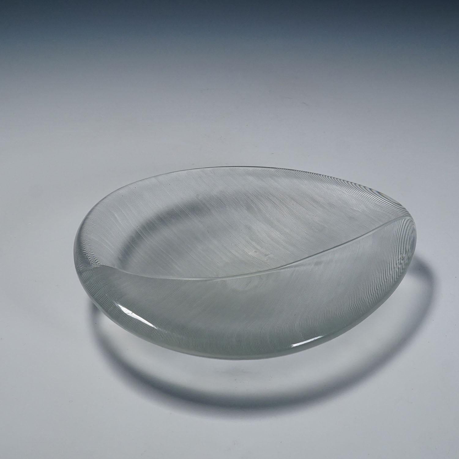 Grand bol en verre d'art Vintage par Tapio Wirkkala pour Iittala 1950s en vente 5