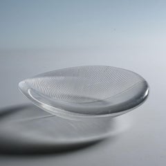 Large Vintage Art Glass Bowl by Tapio Wirkkala for Iittala 1950s