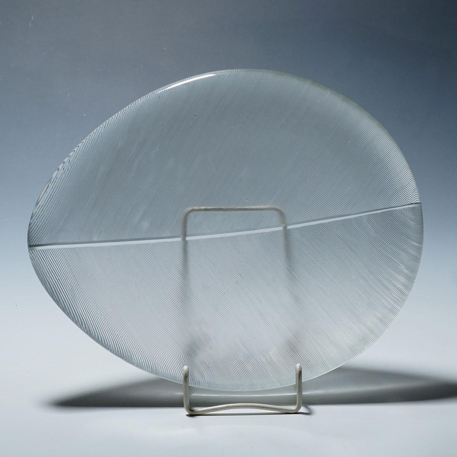 Grand bol en verre d'art Vintage par Tapio Wirkkala pour Iittala 1950s en vente 1