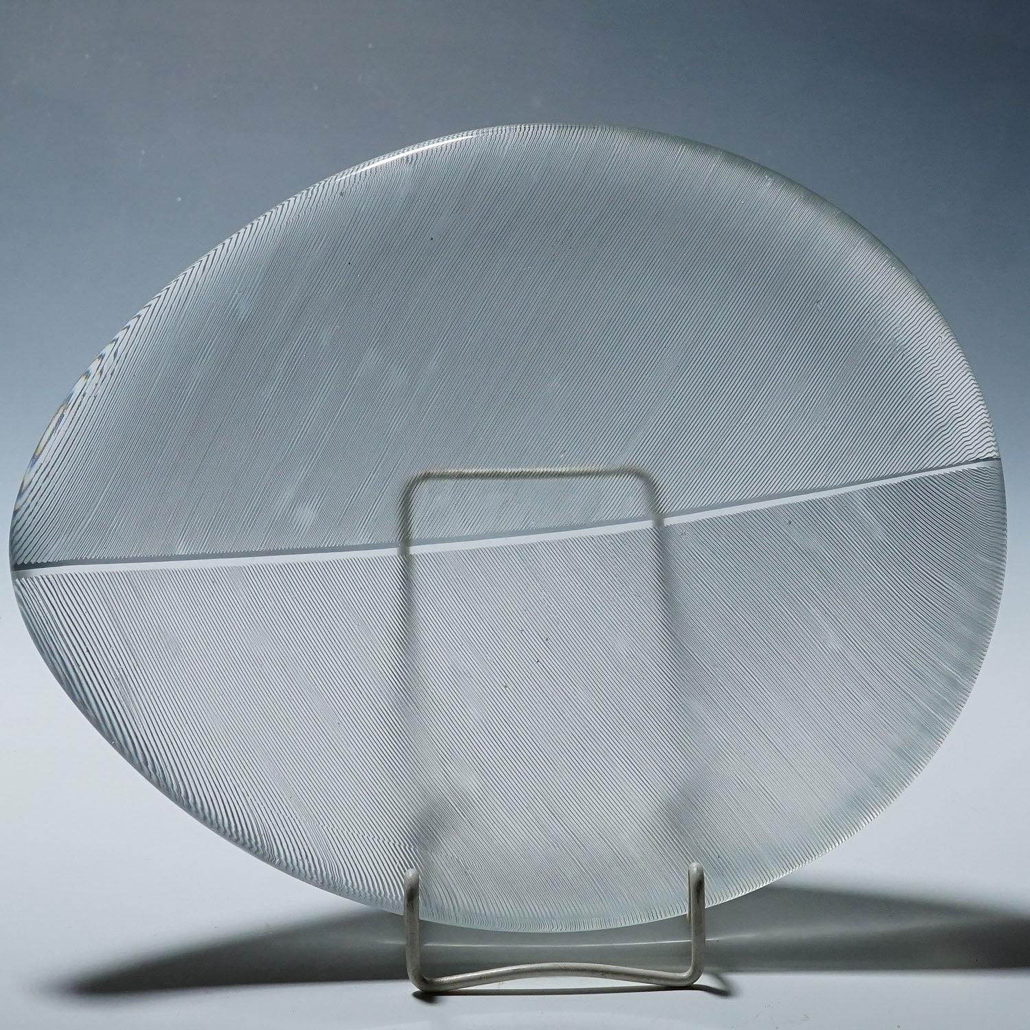 Grand bol en verre d'art Vintage par Tapio Wirkkala pour Iittala 1950s en vente 2