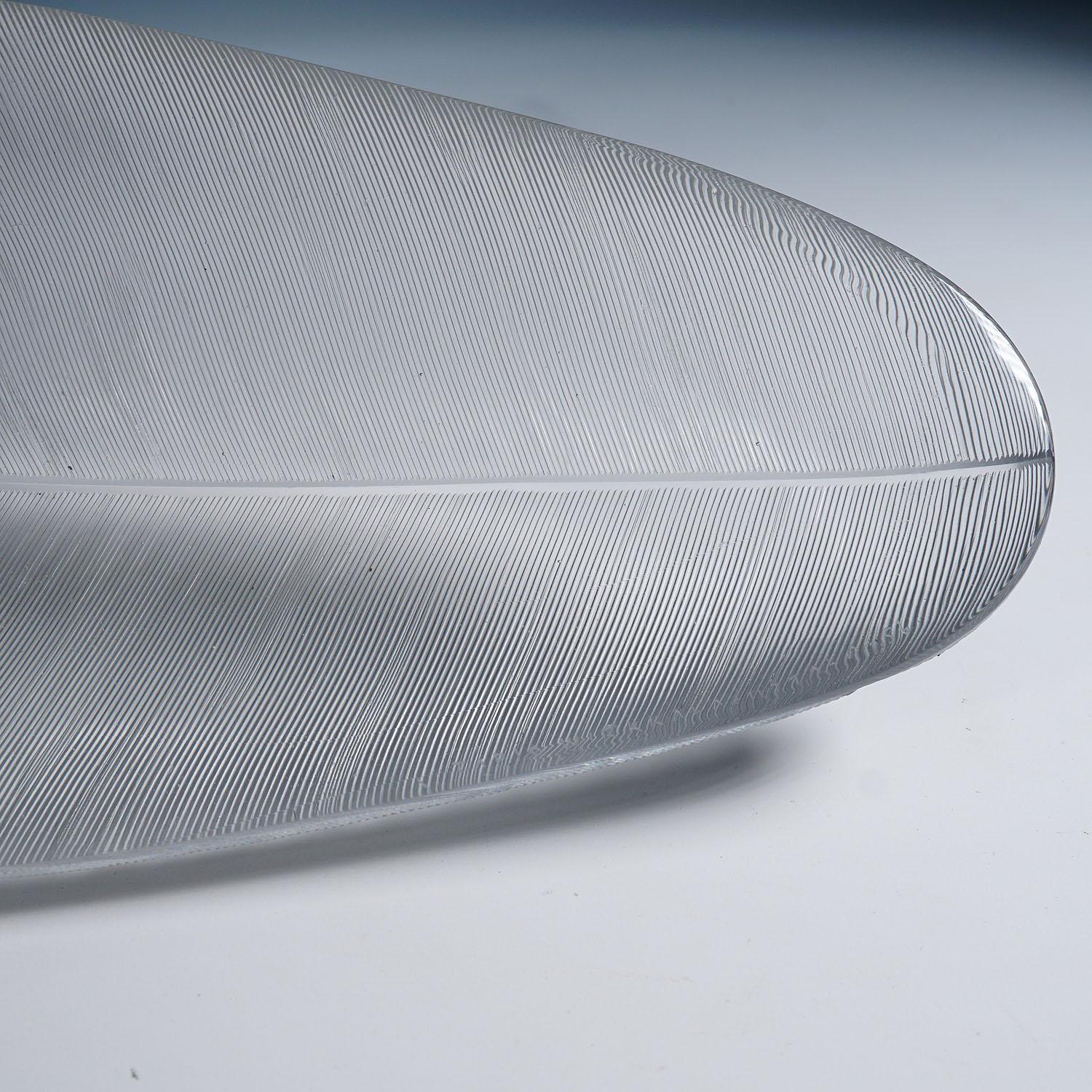 Grand bol en verre d'art Vintage 'Sulka' par Tapio Wirkkala pour Iittala 1950s en vente 3