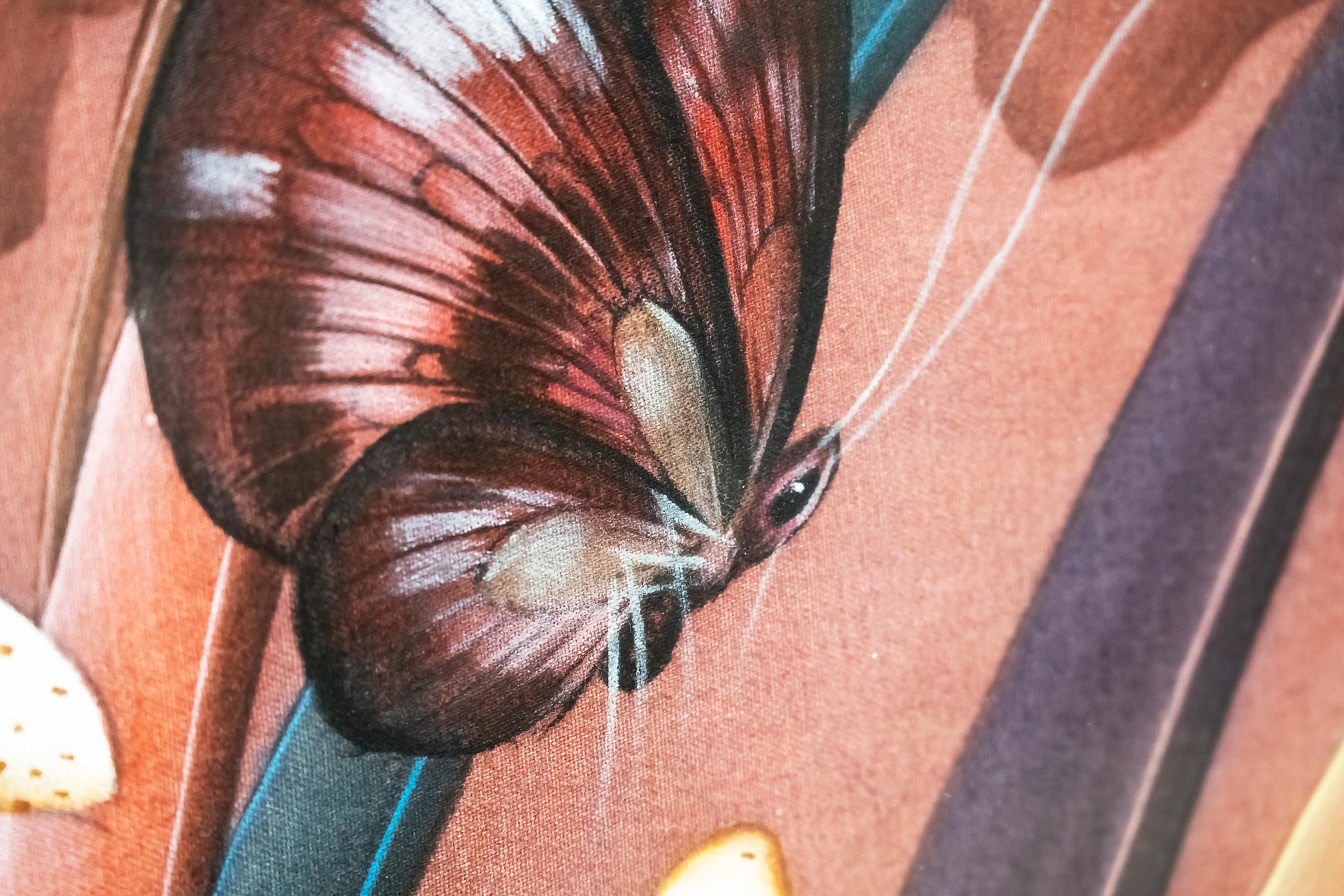 Peinture Grande peinture d'art asiatique de Bali signée J.Wikarma'90 en vente
