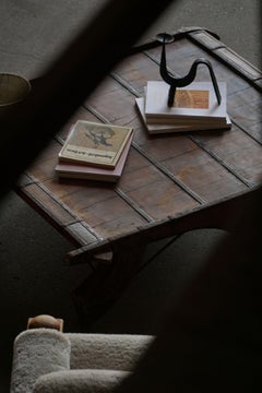 Large Vintage Asian Coffee Table in Aged Teak, Early 20th Century