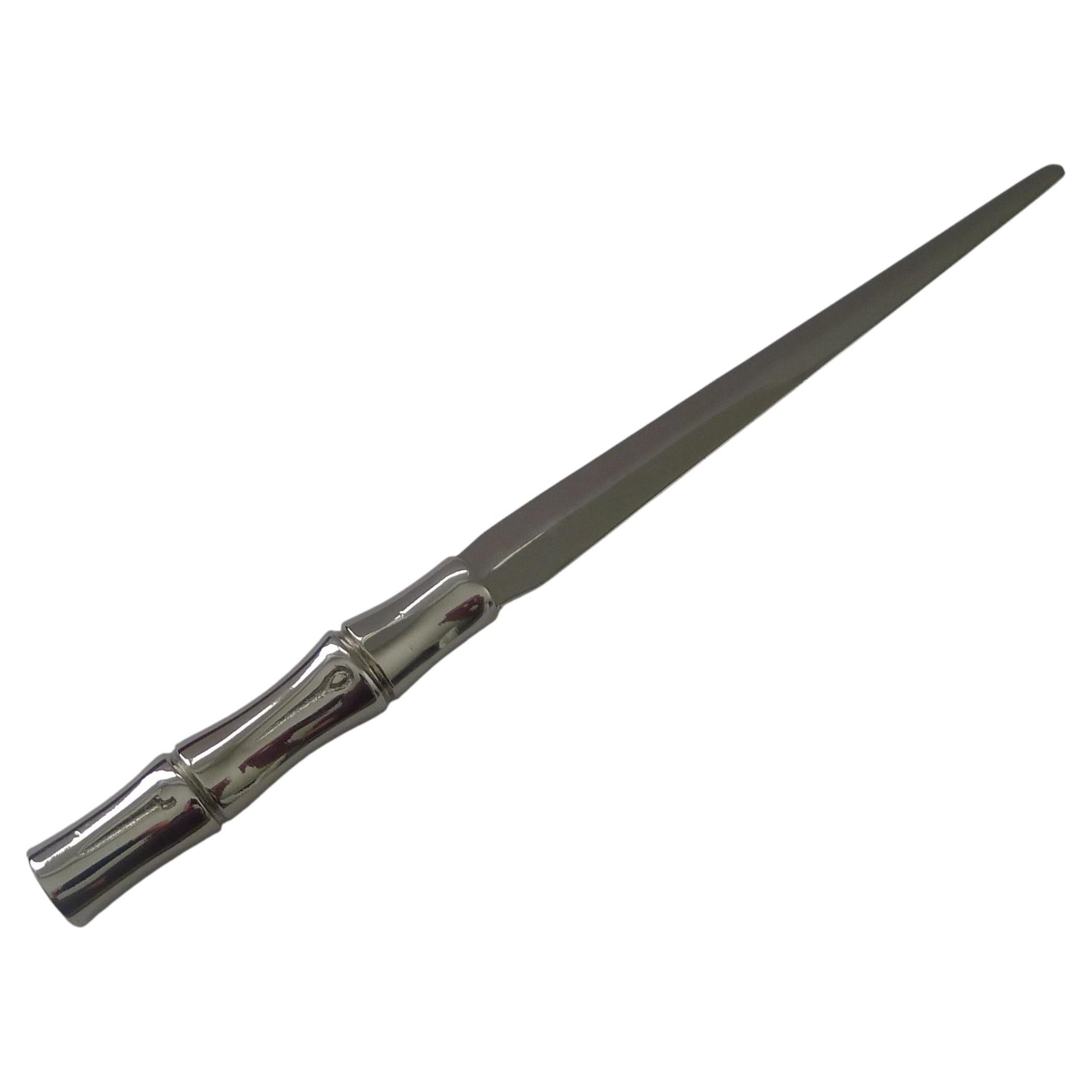Large Vintage Asprey Paper Knife Letter Opener c.1980 For Sale