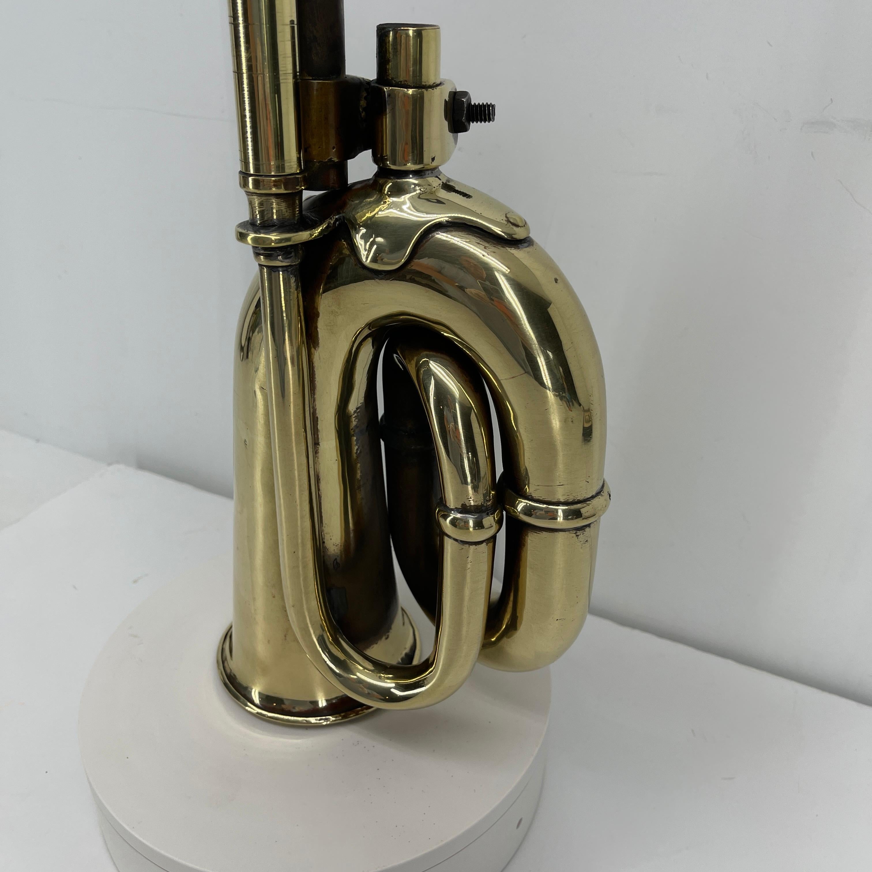 Mid-20th Century Large Vintage Automobile Heavy Brass Car Horn For Sale