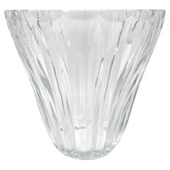 Large Vintage BACCARAT Crystal Vase. France 1960s