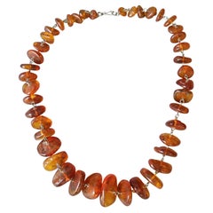 Große Vintage Baltic Amber Halskette Schmuck Geschenke