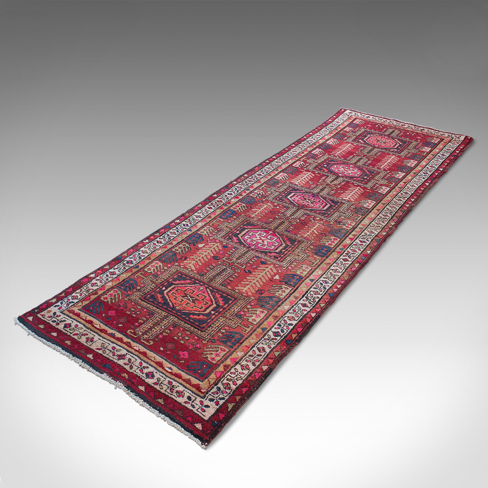 Large, Baluchi Hallway Runner, Persian, Hall, Rug, Carpet, Mid-20th Century In Good Condition For Sale In Hele, Devon, GB
