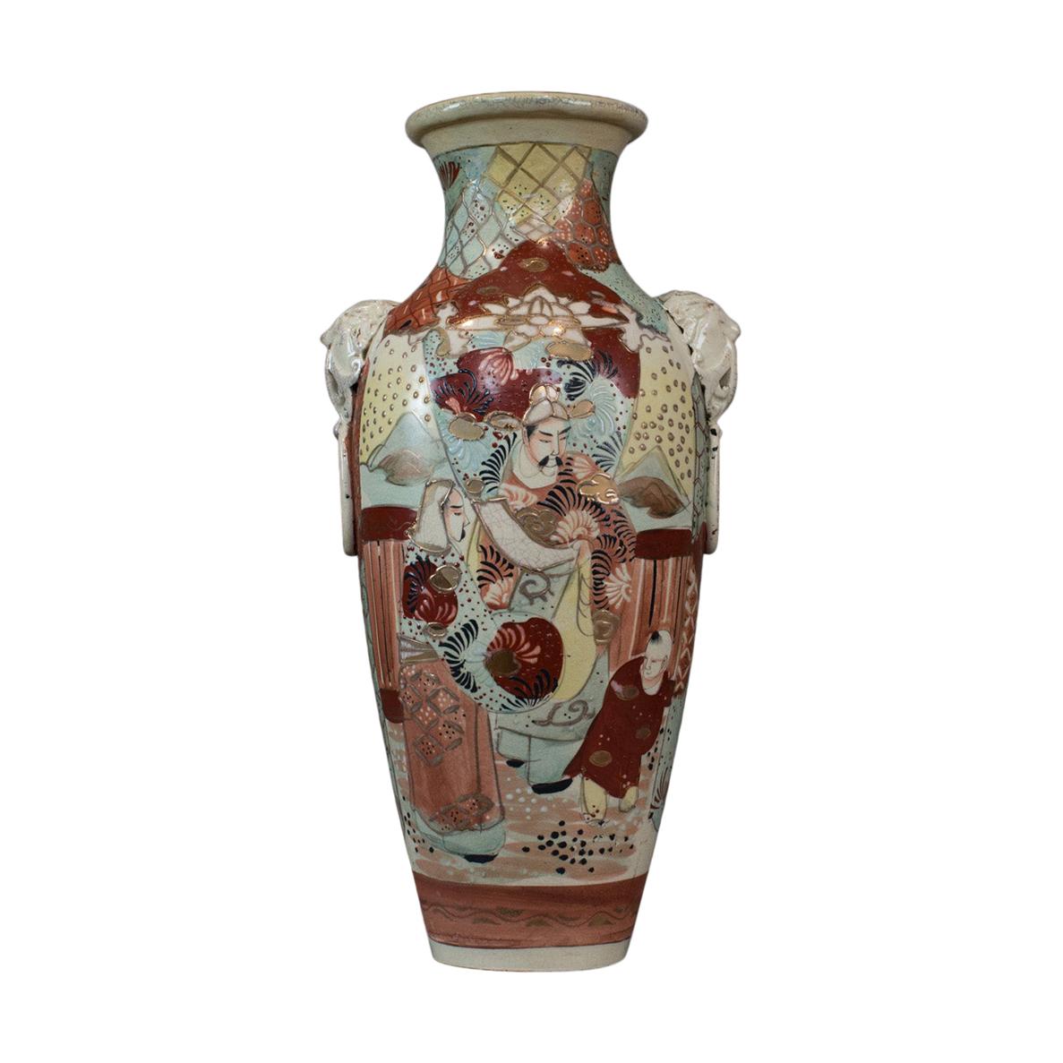 Large Vintage Baluster Vase, Oriental, Decorative, Ceramic, 20th Century at 1stDibs