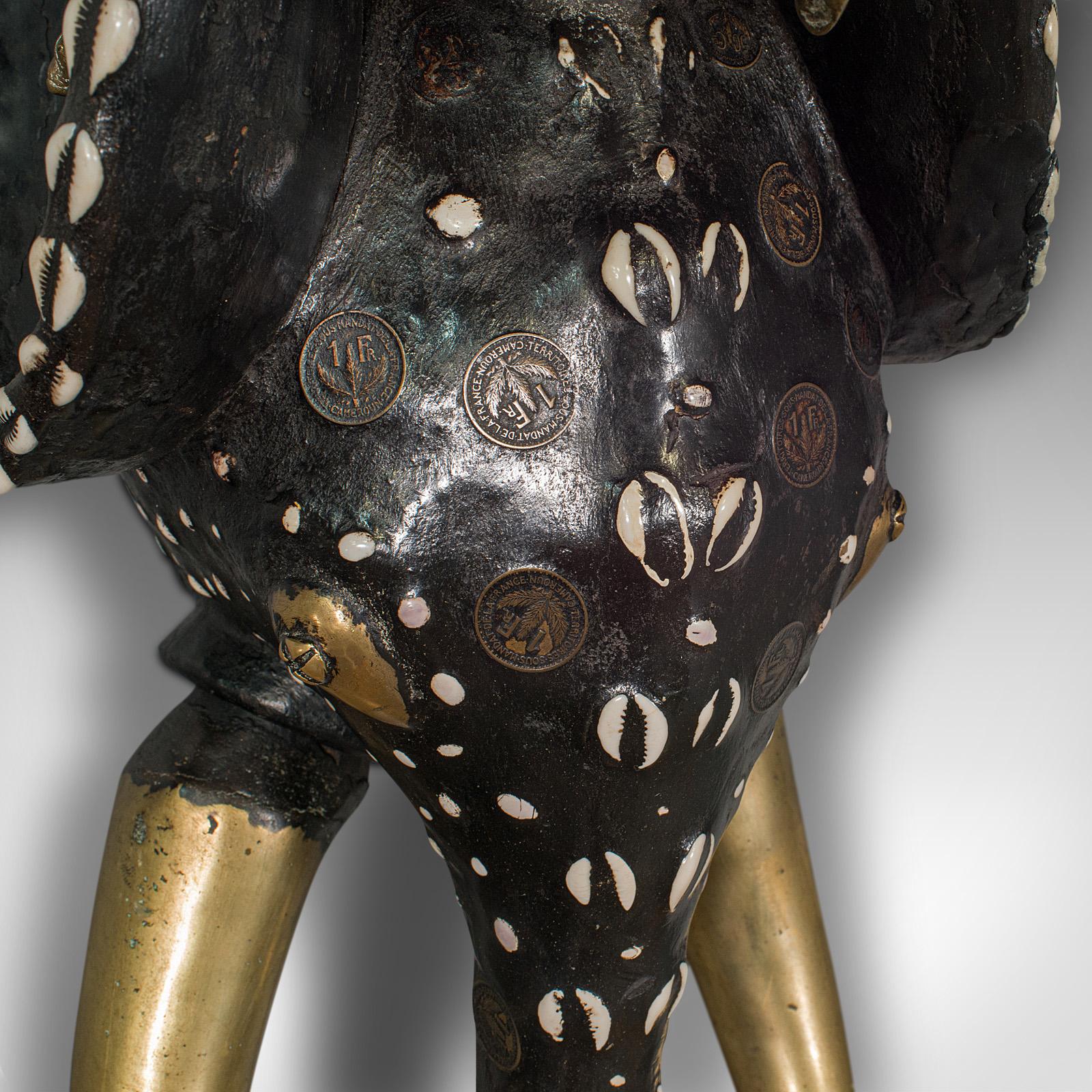 20th Century Large Vintage Bamileke Elephant Mask, Cameroon, Decorative, Tribal, Circa 1930 For Sale