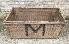 Large Vintage Basket with "M"