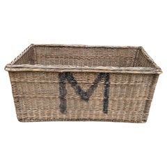 Large Vintage Basket with "M"