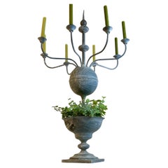Grande jardinière vintage belge en zinc