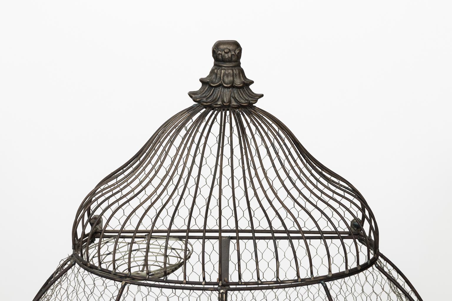 Large Vintage Birdcage In Good Condition In Stamford, CT
