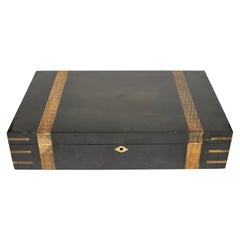 Large Vintage Black Lacquer Box