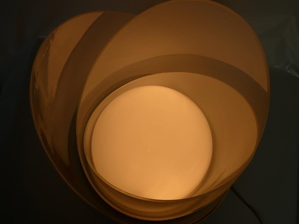 Large Vintage White Glass Lamp Model LT300 by Carlo Nason for Mazzega For Sale 3