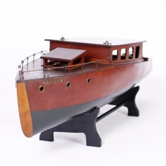 Large Vintage Boat Model