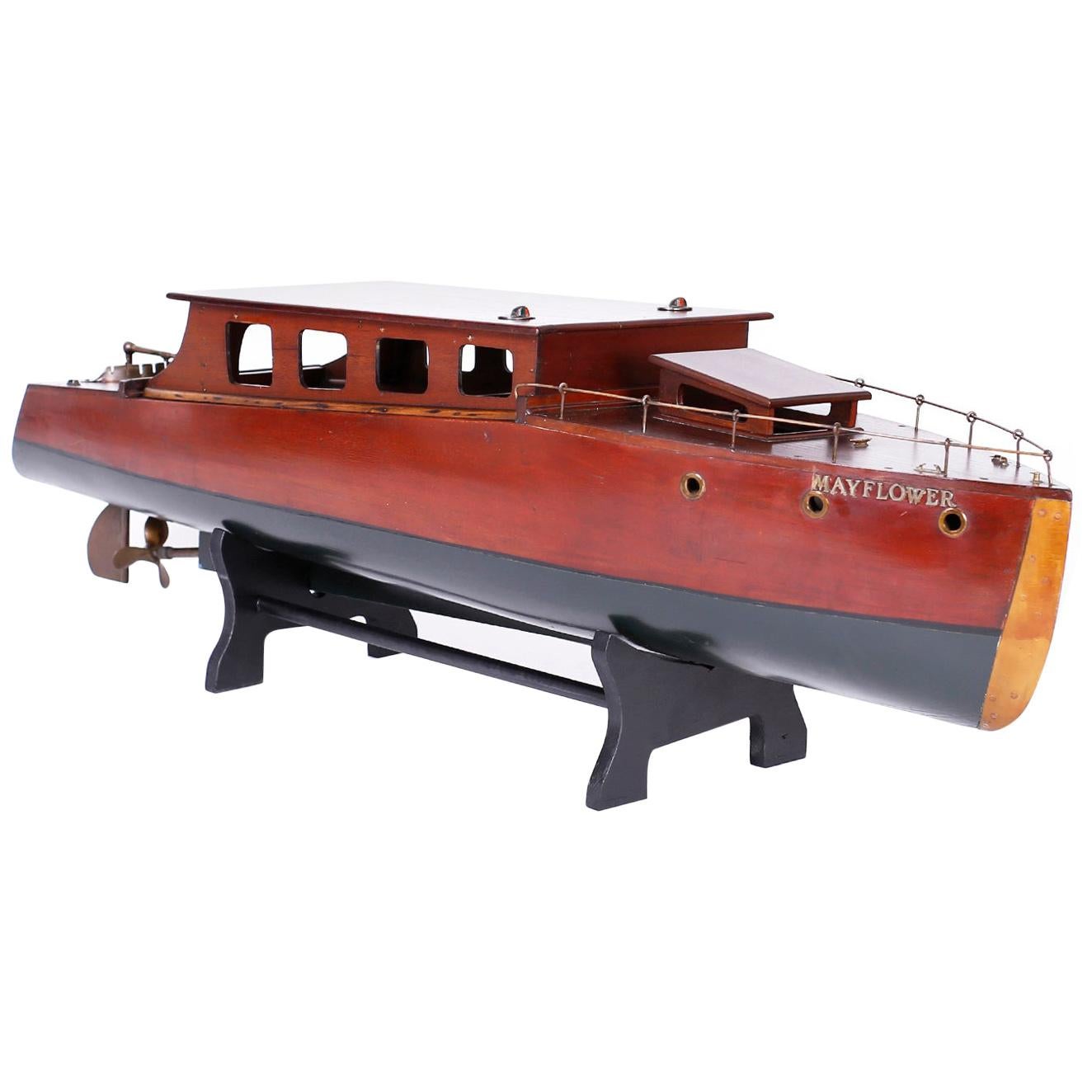 Large Vintage Boat Model
