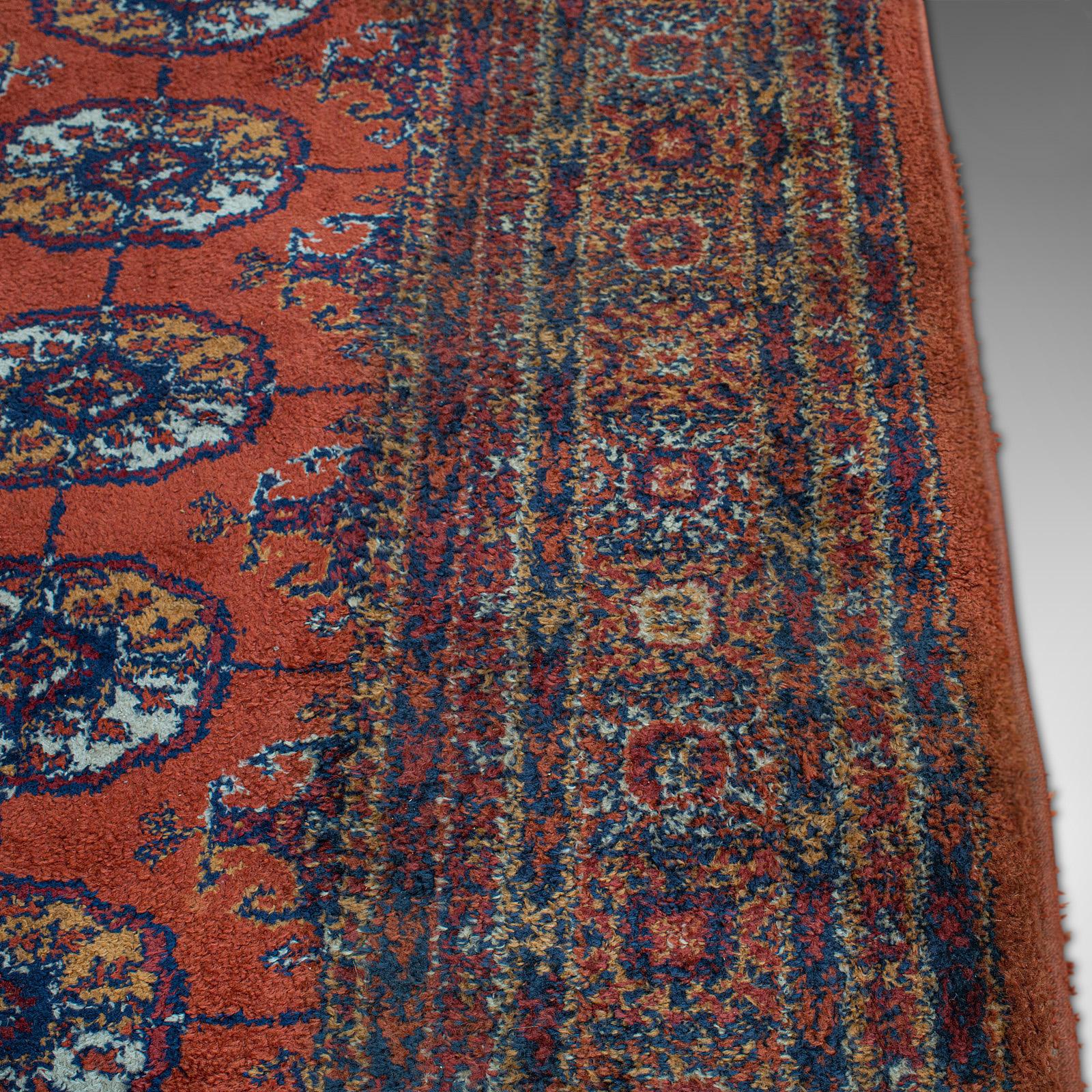 Large Vintage Bokhara Carpet, Middle Eastern, Hall, Living Room, Rug, circa 1970 6