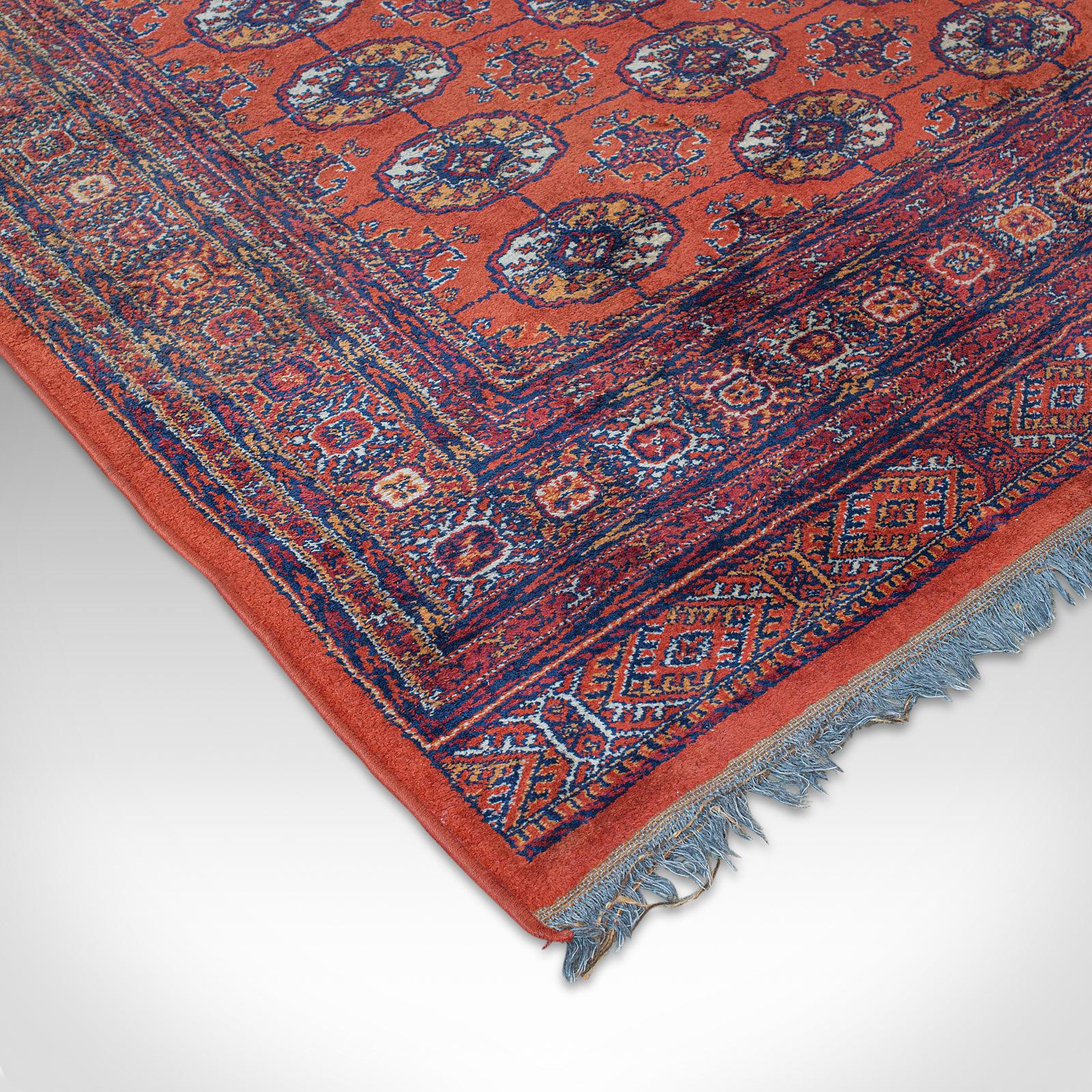 Large Vintage Bokhara Carpet, Middle Eastern, Hall, Living Room, Rug, circa 1970 1