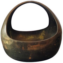 Large Vintage Brass Decorative Vessel