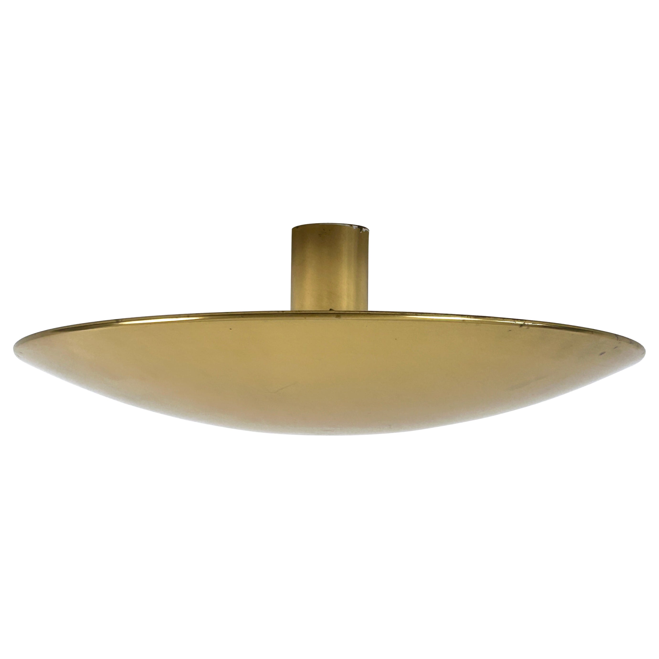 Large Vintage Brass Flush Mount or Sconce by Florian Schulz Germany 1970s