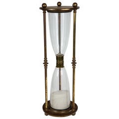Large Vintage Brass Hourglass