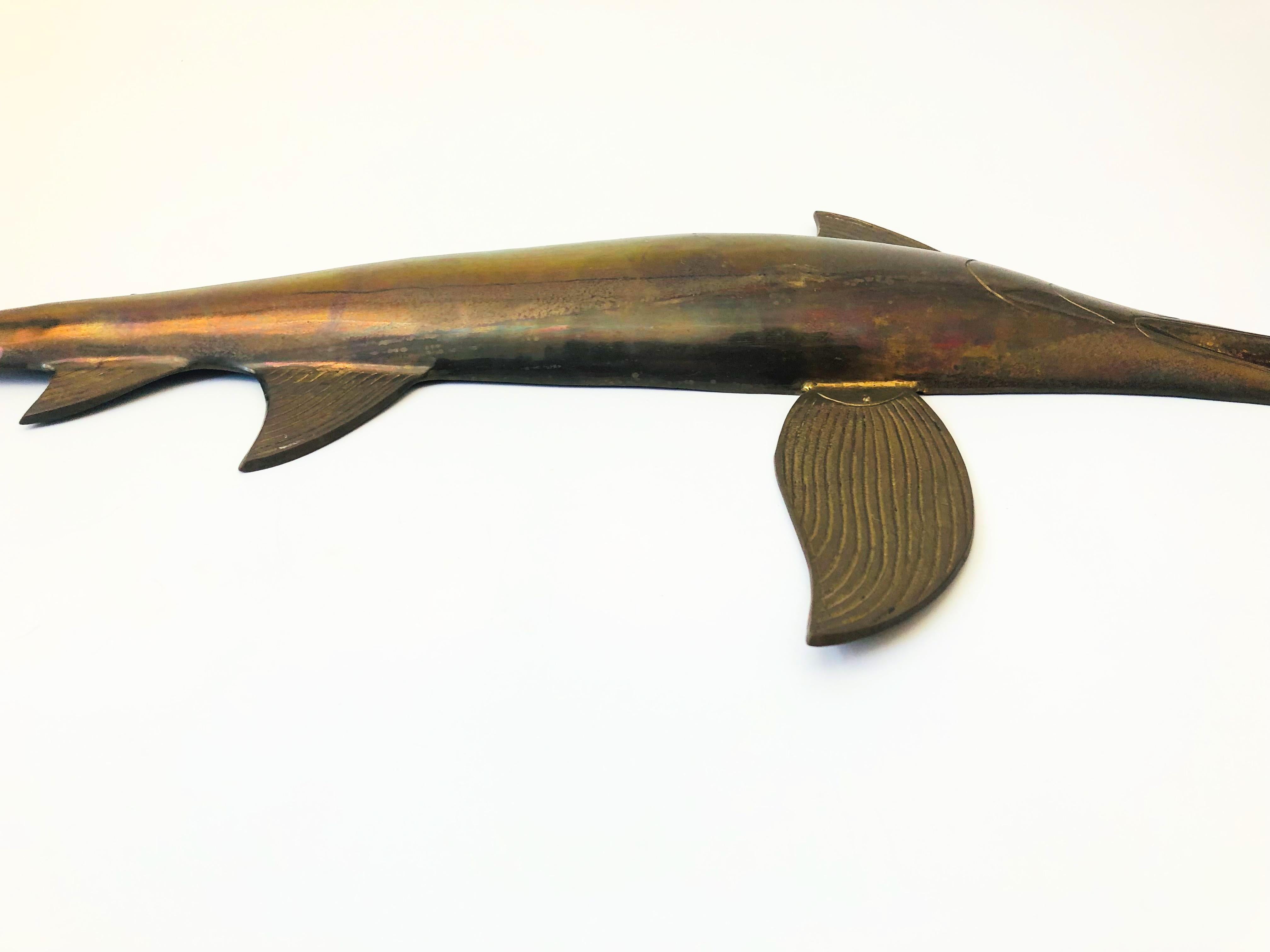 Large Vintage Brass Marlin Wall Hanging 3