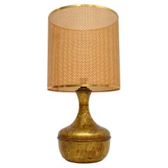 Gran lámpara de mesa vintage de latón