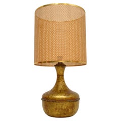 Large Vintage Brass Table Lamp