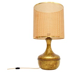 Large Vintage Brass Table Lamp