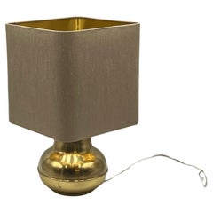 Large Vintage Brass Table Lamp Made in Italy, 1960s