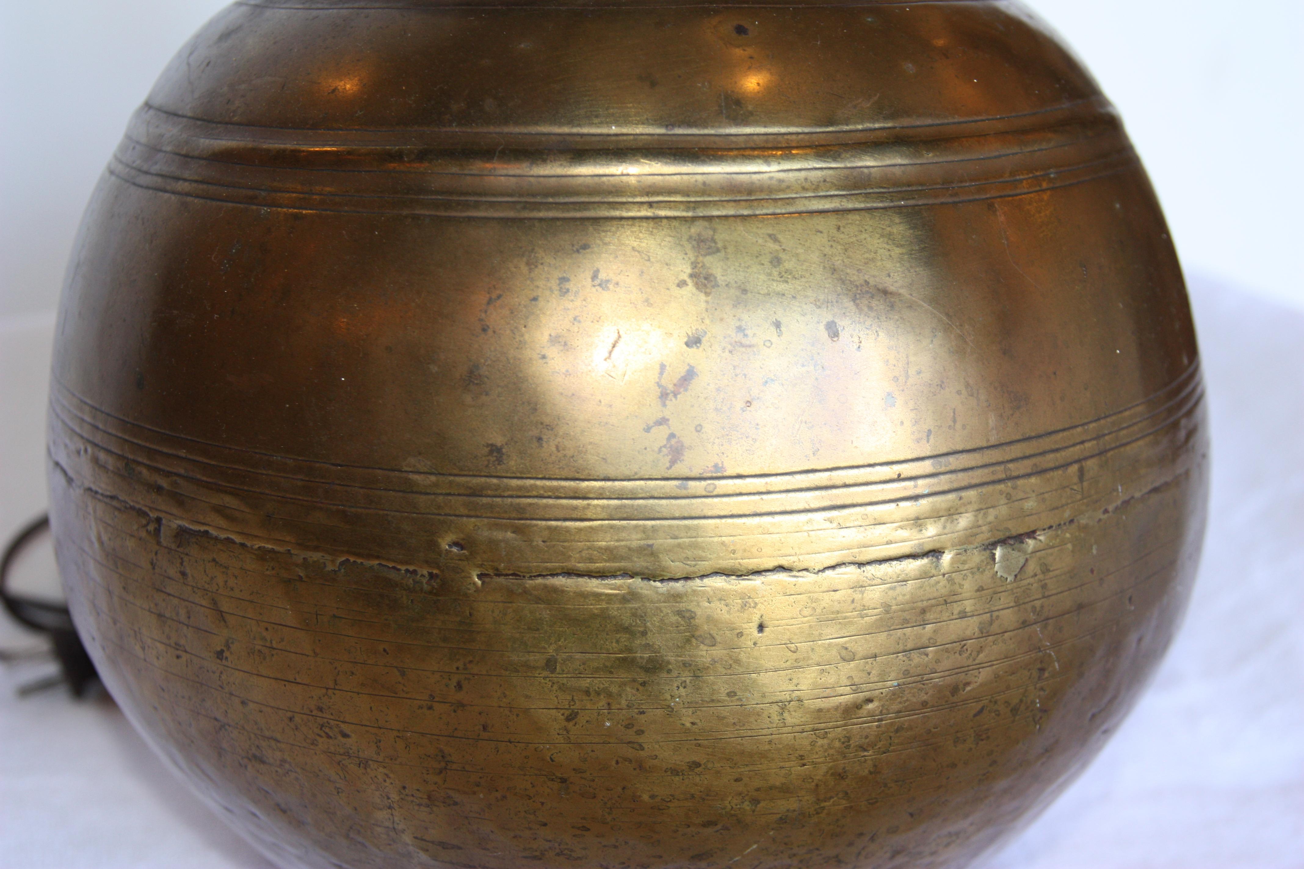 large brass urn