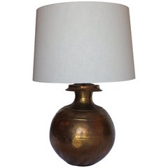 Large Vintage Brass Urn Lamp