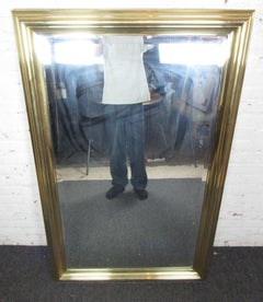 Large Vintage Brass Wall Mirror by LaBarge