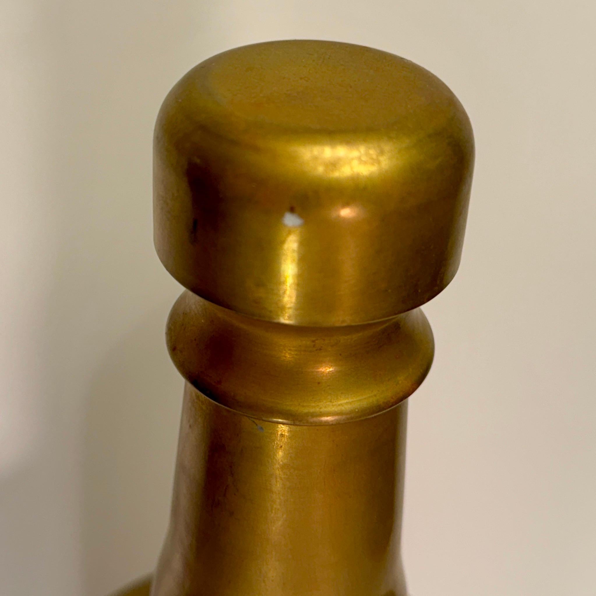 Mid-20th Century Large Vintage Brass Wine Cooler 2 Piece, 1930's For Sale
