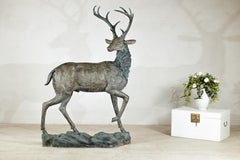 Large Bronze Stag Garden Sculpture