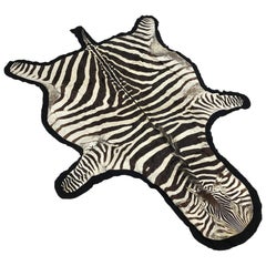 Large Vintage Burchell Zebra Hide Rug